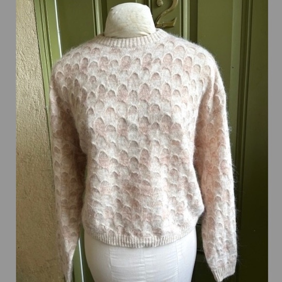 ZARA Alpaca/Wool Blend Scalloped Stitch Pullover Sweater NWOT/sz M - Picture 11 of 15